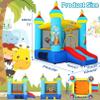 AKEYDIY Bounce House, Outdoor Indoor Fun Bouncy House with Blower, Tropical Jungle Animals Party Bouncer Slide & Jumping Area, Ball Toss Game, Backyard Inflatable Bounce House Gift for Kids 3-8 view 3