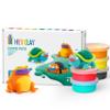 HEY CLAY Colorful Modeling Air Dry Clay for Kids 6 cans with Fun Interactive Instructions App - Kids Activities Age 3+ (Exotic Pets: Tarantula, Turtle, Orange Frog) view 1