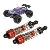 2 Pcs 76mm RC Car Hydraulic Shock Absorber Aluminium Alloy Oil Shock Damper for SCY 16101 16102 16103 16201 1/16 RC Car (Red view 1