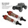 2 Pcs 76mm RC Car Hydraulic Shock Absorber Aluminium Alloy Oil Shock Damper for SCY 16101 16102 16103 16201 1/16 RC Car (Red view 2