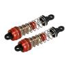2 Pcs 76mm RC Car Hydraulic Shock Absorber Aluminium Alloy Oil Shock Damper for SCY 16101 16102 16103 16201 1/16 RC Car (Red view 4
