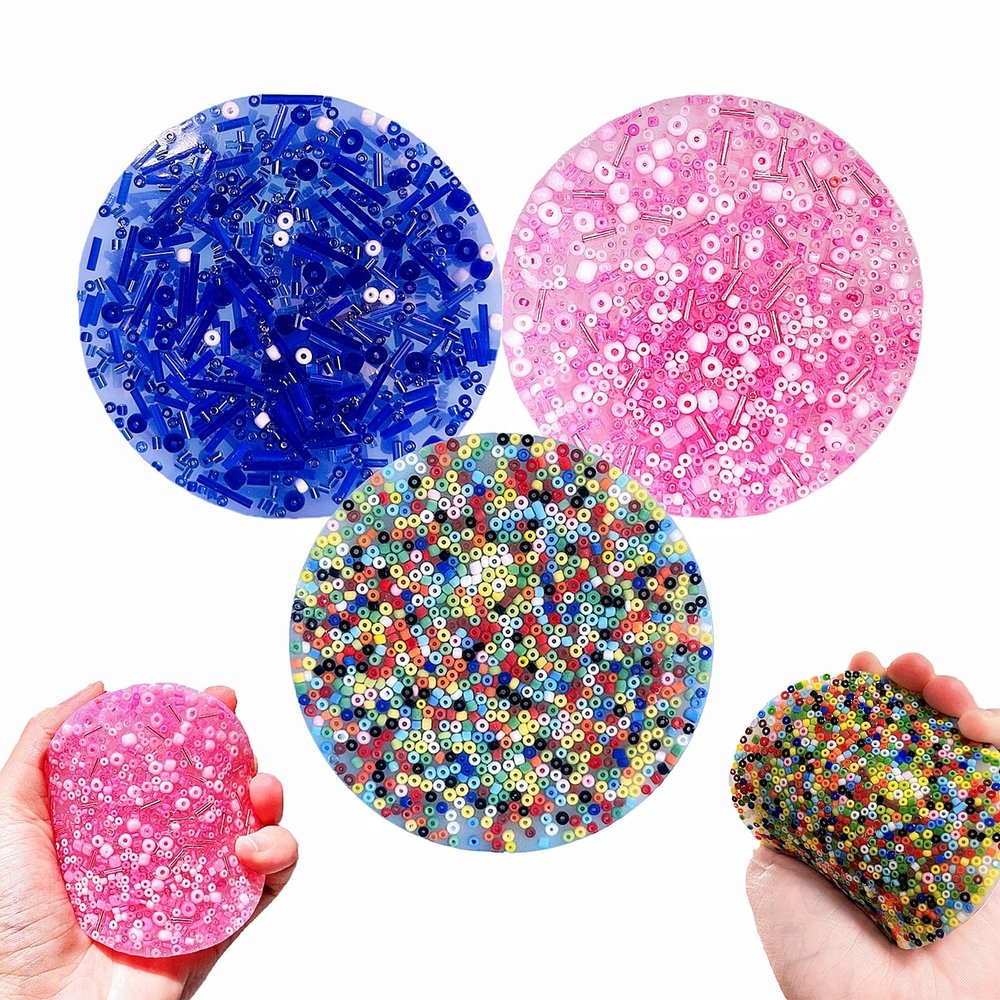 3pcs Non-Sticky Skin Picking Fidget Toys, Silicone Picking Sensory Pick Fidget Pad, Skin Picking Pocket Pads to Pick Dig and Peel for Dermatillomania ADHD OCD