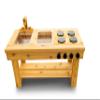 Noble Toys XL Cedar Outdoor Mud Kitchen with Stovetop for Toddlers and Kids | Pretend Play Toddler Table | Sensory Table | Outside Playset | Real Wooden Kitchens | Preschool Equipment view 4