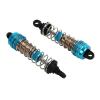 2 Pcs 76mm RC Car Hydraulic Shock Absorber Aluminium Alloy Oil Shock Damper for SCY 16101 16102 16103 16201 1/16 RC Car (Blue view 2