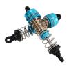2 Pcs 76mm RC Car Hydraulic Shock Absorber Aluminium Alloy Oil Shock Damper for SCY 16101 16102 16103 16201 1/16 RC Car (Blue view 4