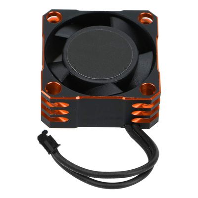 Bnineteenteam Electronic Speed Controller, ESC Fan Heat Dissipation Strong Metal Fan Heat Dissipation for 1/10 1/8 1/12 Remote Control Car (Black Orange