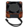 Bnineteenteam Electronic Speed Controller, ESC Fan Heat Dissipation Strong Metal Fan Heat Dissipation for 1/10 1/8 1/12 Remote Control Car (Black Orange view 1