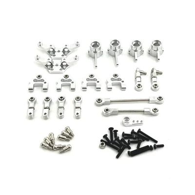 Suitable for WLtoys 1/28 284161 284010 284131 K989 RC Car Metal Upgrade Kit(Silver)