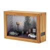 cxiiuui Forest Diorama 1/64 Scale Diecast Wooden Acrylic Display Case Forest Scene Wall Mount Model Cars Showcase for Toy Cars Dolls Storage view 1