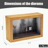 cxiiuui Forest Diorama 1/64 Scale Diecast Wooden Acrylic Display Case Forest Scene Wall Mount Model Cars Showcase for Toy Cars Dolls Storage view 2