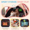 Blackout Sensory Tent for Kids with Autism - 51"x 51"x 40" Calming Corner, Easy to Assemble & Durable with Clear Phone Pocket and Mesh Storage Ideal for SPD, ADHD & Autistic Children Mushroom Tent view 3