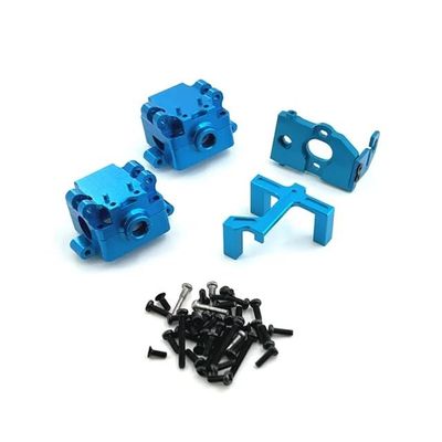 Metal Upgrade Gearbox Motor Base Steering Gear Base for WLtoys 1/28 284161 284010 284131 K989 K969 K979 P929 RC Car Parts(Blue)