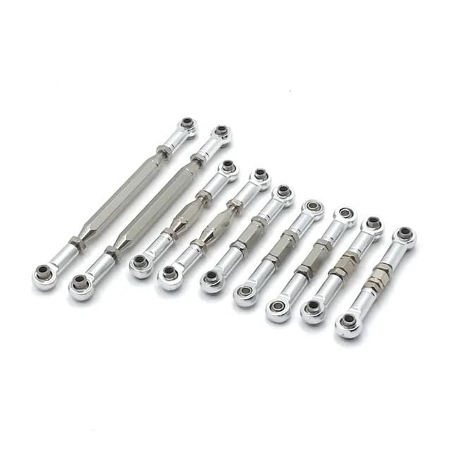 Made Available for WLtoys 12423 12427 12428 for Feiyue RC Car Accessories Metal Upgraded Adjustable Rod (Silver)