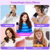 Karaoke Machine for Kids Adults, Portable Bluetooth Speaker with 2 Wireless Microphones and LED Lights, Kids Toys Birthday Gifts for Girls and Boys Ages 4, 5, 6, 7, 8,9,10,11,12+ Years, Home Party view 4