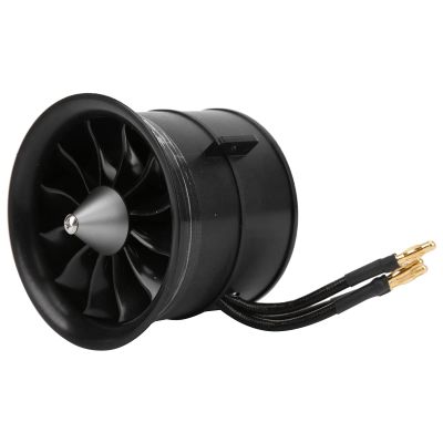 70mm 12 Blades Ducted Fan with Motor, EDF 70mm 12 Blades Ducted Fan with RC Brushless Motor 2200KV for EDF 6S RC Jet Airplane (CW