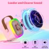Karaoke Machine for Kids Adults, Portable Bluetooth Speaker with Wireless Microphone and LED Lights, Kids Toys Birthday Gifts for Girls and Boys Ages 4, 5, 6, 7, 8,9,10,11,12+ Years, Home Party view 2