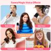 Karaoke Machine for Kids Adults, Portable Bluetooth Speaker with Wireless Microphone and LED Lights, Kids Toys Birthday Gifts for Girls and Boys Ages 4, 5, 6, 7, 8,9,10,11,12+ Years, Home Party view 4