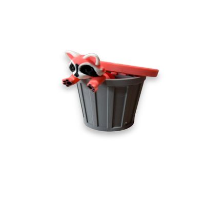 Articulating Trash Panda Fidget with Trashcan (Pink)