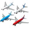 OTONOPI Toy Airplane Die-cast Metal Model Plane Pull Back Aircraft Airline for Kids Cake Toopper Party Favor Age 3+ Pack of 4pcs view 1