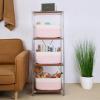 MiniArk Large Storage Baskets for Shelves, Closet Organizers Bins for Clothes Blanket Towels, Baby Nursery, Toy Baskets Box, Woven Rope Baskets, 17 x 13 x 7.5, 2 Packs Woven Pink view 4
