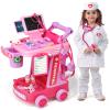 Liberry Doctor Kit for Toddlers Ages 2 3 4 5, Pretend Kids Doctor Playset with Cart, Costume and Stethoscope, Role Play Medical Toys Birthday Gift for Girls Boys (Pink) view 1