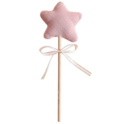 Elegant Star Wand Wood Stick Wood Pentagrams Magical Wand For Princess Role Play
