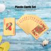 Plastic Playing Card Set, Plastic Playing Cards Waterproof Playing Cards, Gold Foil Poker Playing Cards, Playing Cards Set for Party, Camping, Card Decks Game view 4