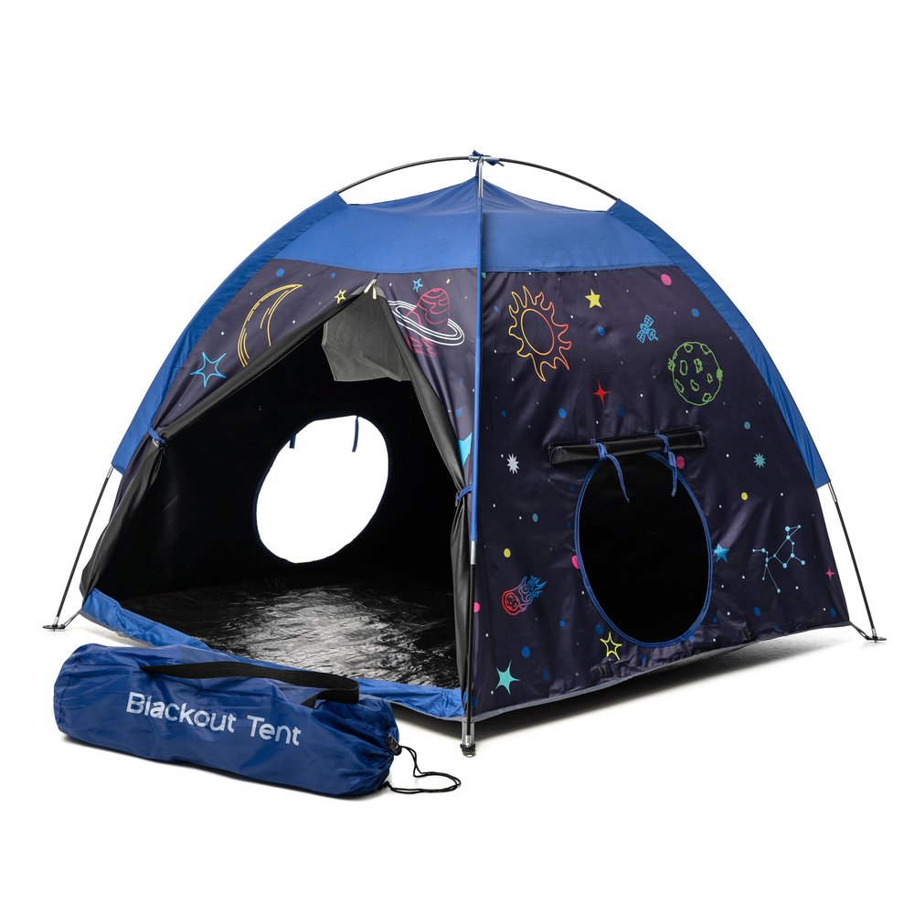 Blackout Sensory Tent for Kids with Autism - 51"x 51"x 40" Calming Corner, Easy to Assemble & Durable with Clear Phone Pocket and Mesh Storage  Ideal for SPD, ADHD & Autistic Children