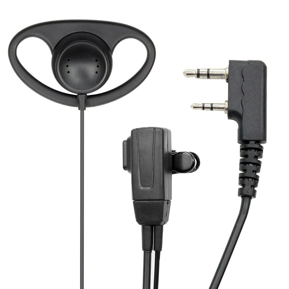 Qsvbeeqj D Shape Soft Ear Hook Earpiece with 360Rotation Clip Button Clear-Sound for NLT-2288 LT-3288 LT-6288