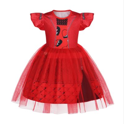 WonderBabe Little Girls Princess Costume Kids Pink Dress Princess Halloween Dress Up Birthday Party Gift size 5-6t