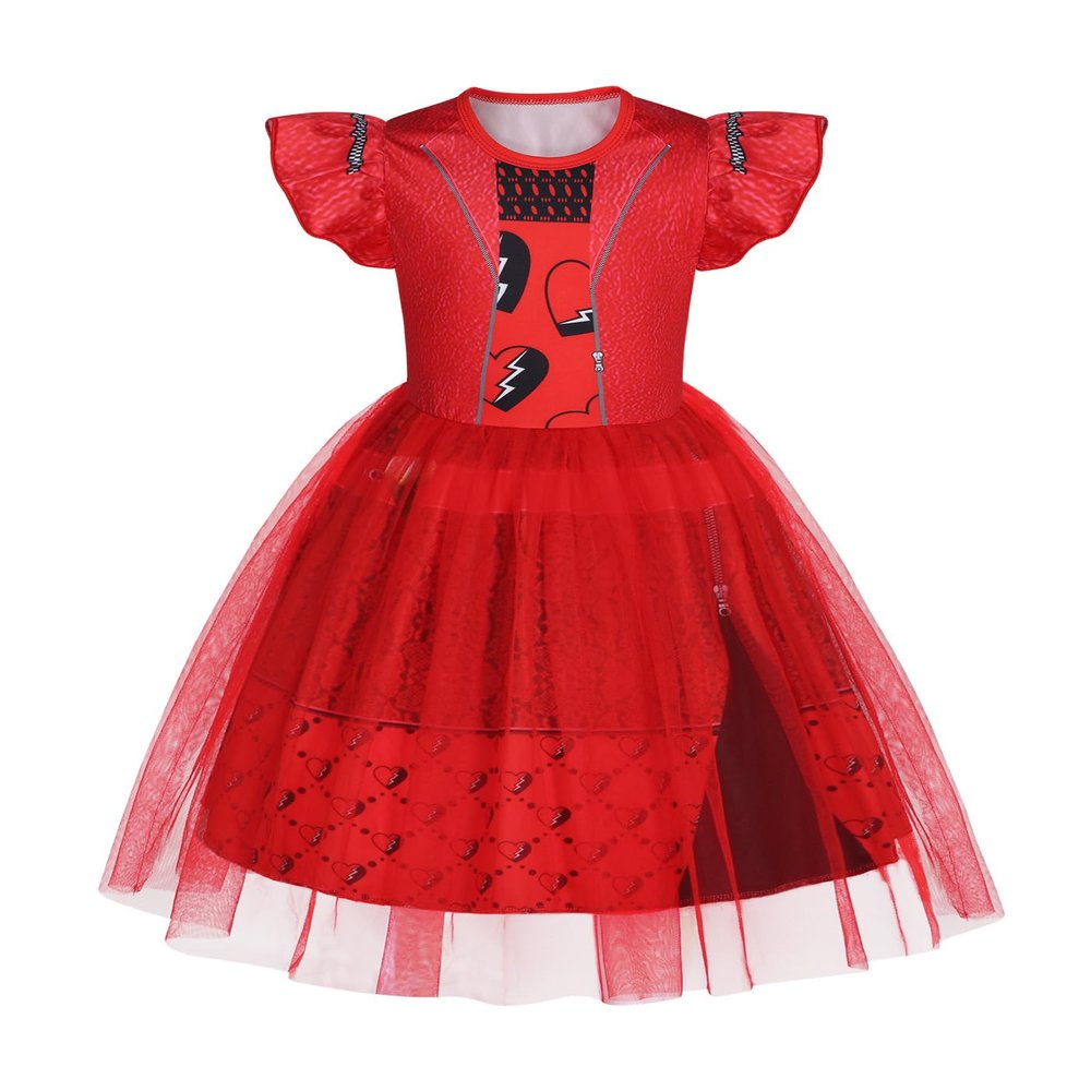 WonderBabe Little Girls Princess Costume Kids Pink Dress Princess Halloween Dress Up Birthday Party Gift size 5-6t