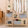 MiniArk Large Storage Baskets for Shelves, Closet Organizers Bins for Clothes Blanket Towels, Baby Nursery, Toy Baskets Box, Woven Rope Baskets, 17 x 13 x 7.5, 2 Packs Mixed Grey view 3