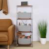 MiniArk Large Storage Baskets for Shelves, Closet Organizers Bins for Clothes Blanket Towels, Baby Nursery, Toy Baskets Box, Woven Rope Baskets, 17 x 13 x 7.5, 2 Packs Mixed Grey view 4