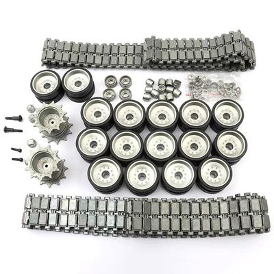 RC Tank Metal Upgrade Repair and Modification Parts Metal Caterpillar, Drive Wheels, etc. Suitable for Henglong 1/16 US Army M1A2 Abrams Main Battle Tank3918-1 (Full Metal Accessories Set)