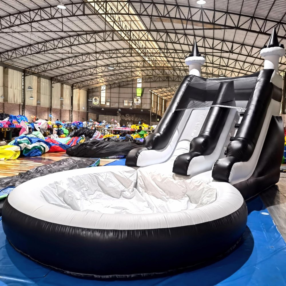24FT(L) Inflatable Water Slide for Adults KidsGiant Inflatable Pool&Dartboard 100% PVC Commercial Grade Water Slides with Blower, Giant Adult Water Slide Outdoor Backyard, 24x13x13ft