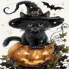 1000 Piece Wooden Puzzles for Adults- Halloween Black Cat - Leisure Gift for All - Best Gift for Birthday Party - Stress-Free Starter Puzzle for Adults Beginners view 1