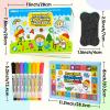 Dr.Rapeti Preschool Learning Activities Educational Workbook Busy Book 58 Pages 8 Dry Erase Markers Prek Montessori Handwriting Practice Activity Tracing Toy Early Learning Toy for 3 years+ view 2