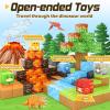143PCS Magnetic Blocks for Toddlers Toys, Combined with The Theme of Dinosaur and Forest Magnetic Blocks-Build Magnet World Set for Boys & Girls Magnet Kids Toys Gift view 2