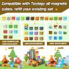 143PCS Magnetic Blocks for Toddlers Toys, Combined with The Theme of Dinosaur and Forest Magnetic Blocks-Build Magnet World Set for Boys & Girls Magnet Kids Toys Gift view 3