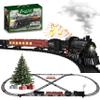 Mantfuty Train Set Train Toys for Kids w/Smokes, Lights & Sound Electric Trains w/Steam Locomotive Train Carriages & Luxury Tracks Model Trains for 3 4 5 6 7 8+ view 1