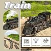 Mantfuty Train Set Train Toys for Kids w/Smokes, Lights & Sound Electric Trains w/Steam Locomotive Train Carriages & Luxury Tracks Model Trains for 3 4 5 6 7 8+ view 2