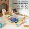 BlueWood 2024 8-in-1 Pikler Triangle Climbing Set Toddler Toys Indoor Baby Jungle Gym Climber Playground for Kids - Rainbow view 3