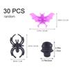 Haiyou 30pcs Halloween Party Ring Plastic Skull Bat Spider Ring Finger Ring Trendy Festival Ring Fake Toy Ring view 2