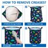 ACMUUNI 19.7 Inch Round Dinosaur Pattern Laundry Clothes Hamper Laundry Basket with Handles,Storage Organizer Bins Laundry Gift Basket for Room, Bedroom Decor view 2