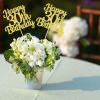12PCS Happy 30th Birthday Party Centerpiece Gold 30th Birthday Table Decorations for Girls Boys 30th Birthday 30th Floral Decorations for 30th Birthday Party Supplies (gold 30th) view 4