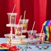 Boao 36 Sets Circus Carnival Cups with Lids and Paper Straws 14 oz Circus Carnival Birthday Party Supplies Favors Disposable Clear Plastic Cups Bulk view 4