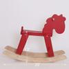 PHUDONGTOYS Red Wooden Rocking Horse for Preschool (Ages 3-6) - Solid Rubber Wood, Safe & Comfortable Footrest, Supports Physical & Cognitive Growth, Christmas Housewarming Gift for Kids view 2