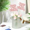 12PCS Happy 21st Birthday Party Centerpiece Rose Gold 21st Birthday Table Decorations for Girls Boys 21st Birthday 21st Floral Decorations for 21st Birthday Party Supplies (rose gold 21st) view 2