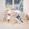 COSYLAND Indoor Playground Jungle Gym Playset for Kids, 7 in 1 Climbing Toys for Toddlers with Slide and Beech Hanging Ring,Quick Installation Sturdy Indoor Climbing Playset for Small Space (Rainbow) view 1