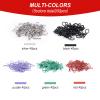 FriHobby 200 PCS Universal Bent RC Body Clips Colorful R Clips for All 1/10-1/16 Scale for Traxxas Redcat HPI Tamiya HSP Exceed RC Car Parts Crawler Truck Buggy Shell Replacement, 1.2 mm Rod view 2